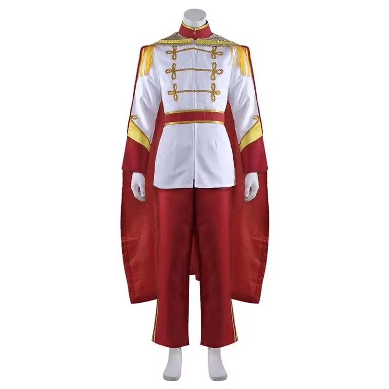 Movie Prince Charming Kit Adult Cinderella Prince Charming Cosplay Costume For Men Wig Custom Made