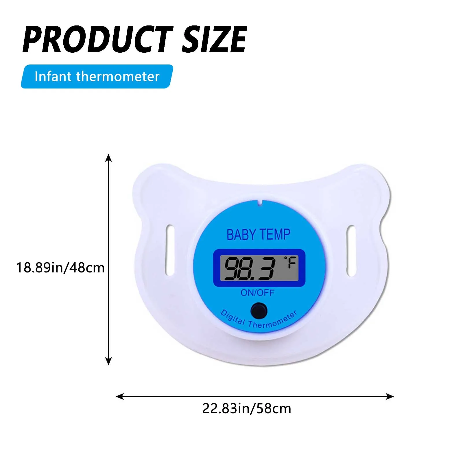 Portable Baby Thermometer Household Instant Accurate Nipple-Shaped Thermometer Suitable for Kids Infants Toddlers