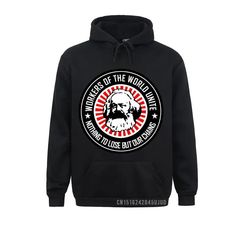 Karl Marx Workers Unite Men Hoodies Funny Coats Hoody Communism Marxism Socialism Sweatshirt Original