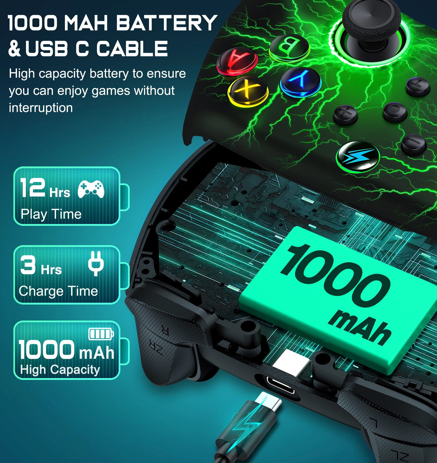 Беспроводной контроллер RGB для Nintendo Switch/OLED/Lite/Android/IOS, с программируемыми кнопками