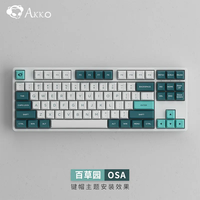 Imagem -04 - Akko Osa Perfil Teclado Mecânico Conjunto de Teclas Jardim de Ervas Pbt 187 Teclas Double-shot Compatível com as Principais Marcas