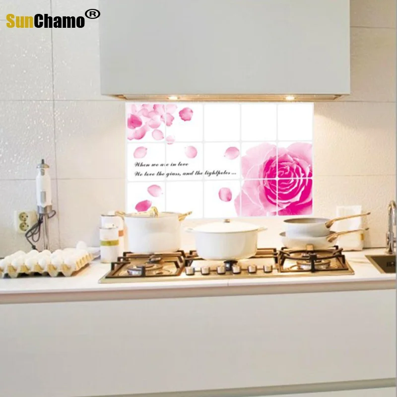 3PC Oilproof Removable Kitchen Mural Vinyl Wall Art Sticker Home Decal DIY Fruit Print Wall Strickers Kitchen Decoration 45*75CM