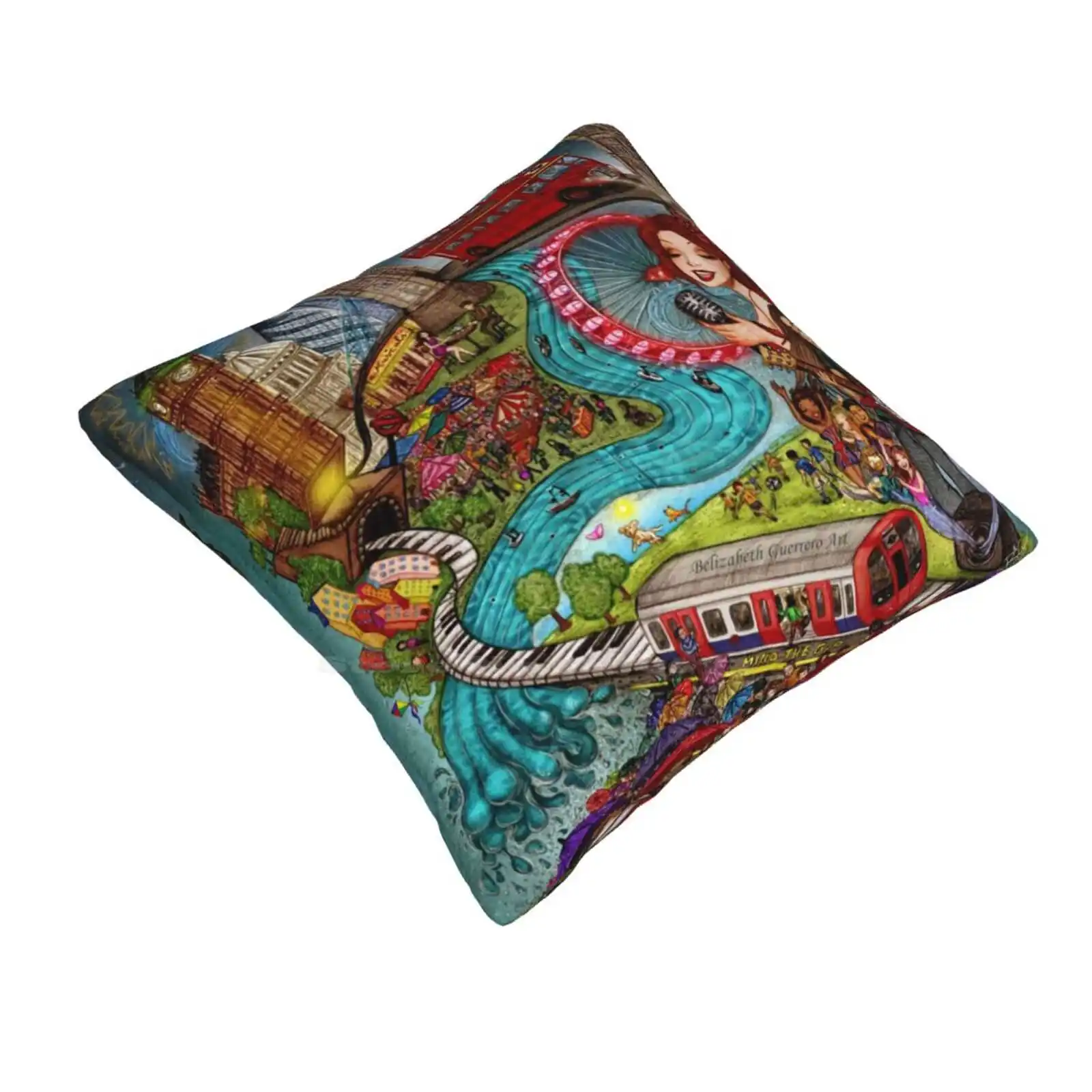 Sounds Of London Home Sofa Car Waist Throw Pillowcase Londres Uk City Of London Sounds Of The City Reino Unido Day Nightlife