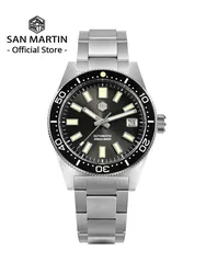 San Martin 62mas Diver Watch 39mm Classic NH35 Men Automatic Mechanical Watches Sapphire Waterproof 200m SLN C3 Luminous SN0007