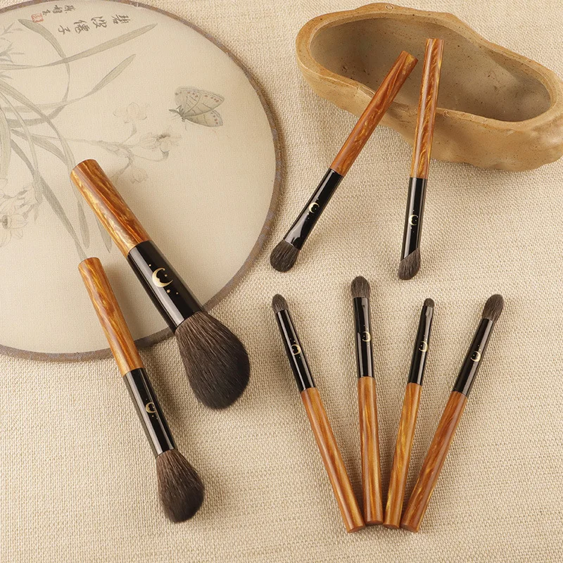 animal hair 8 or 7 makeup brush set brush resin handle Powder nose shadow eye shadow brush makeup products