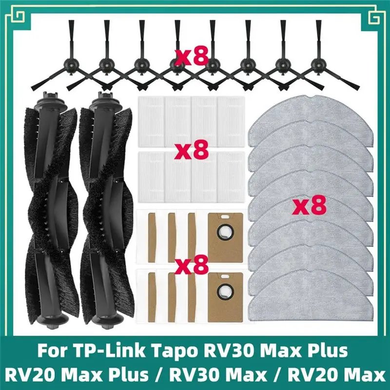 [NEWA66Z!】 For TP-Link Tapo RV30 Max Plus/RV20 Max Plus/RV30 Max/RV20 Max Main Side Brush HEPA Filter Mop Cloth Dust Bag Parts