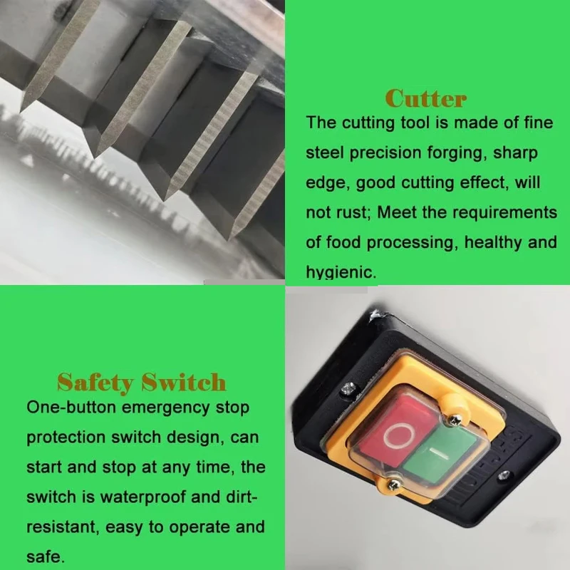 Meat Cutting Machine Commercial Automatic High-Power Stainless Steel Large Domestic Dicing Maker Slicer