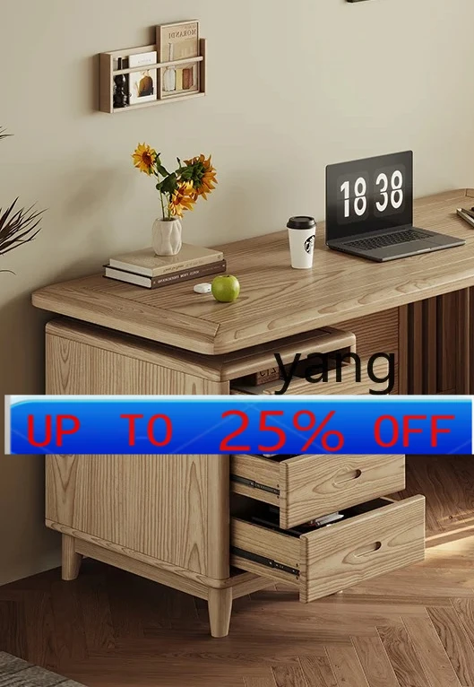 

CXZ Solid Wood Desk Simple Modern Desktop Office Computer Desk Home Bedroom Log Wind