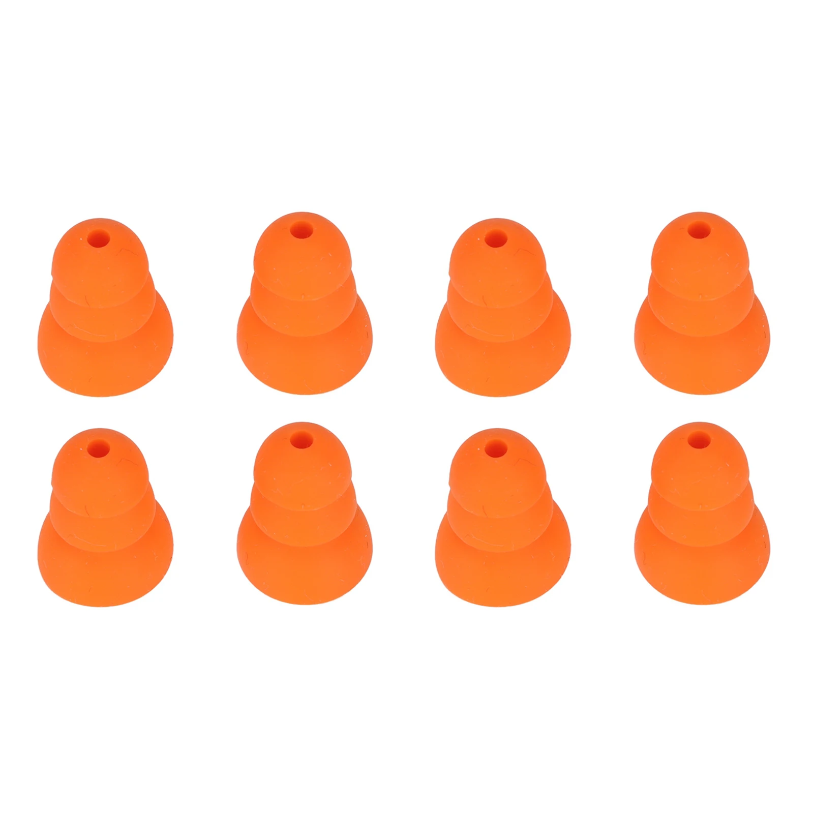 8pcs Silicone Eartips Noise Reduction Replacement Earplugs for Se846 Se535 Se215 and Inner Hole 2.0‑3.5mm Earbud Orange