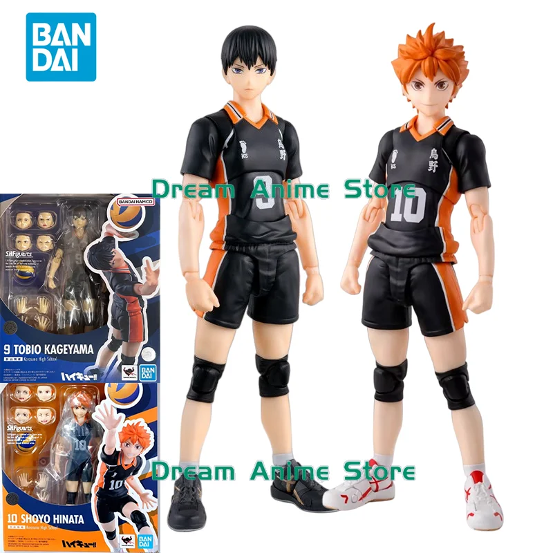 

Bandai Original Haikyuu!! Anime Figure SHF Tobio Kageyama Hinata Shoyo Action Figure Toys for Kids Gift Collectible Model
