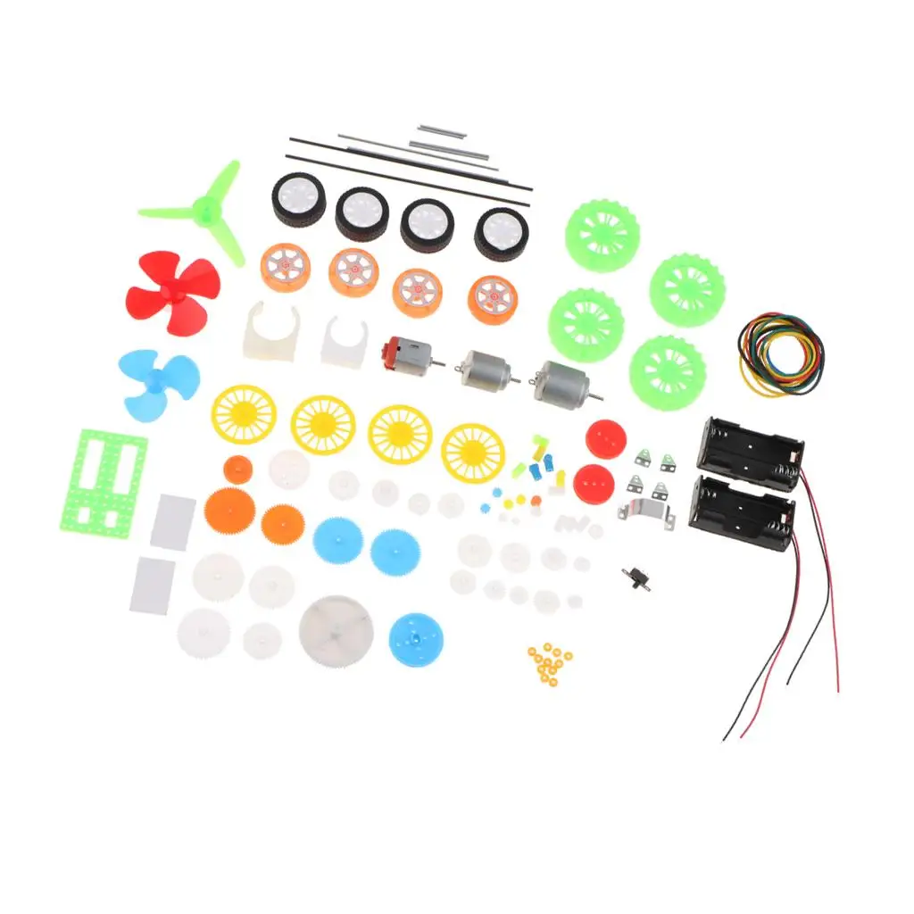 ABS Plastic Gearbox Robot Kit with Mini Motor Pulley and Worm Gear Motor for DIY Educational Model Making