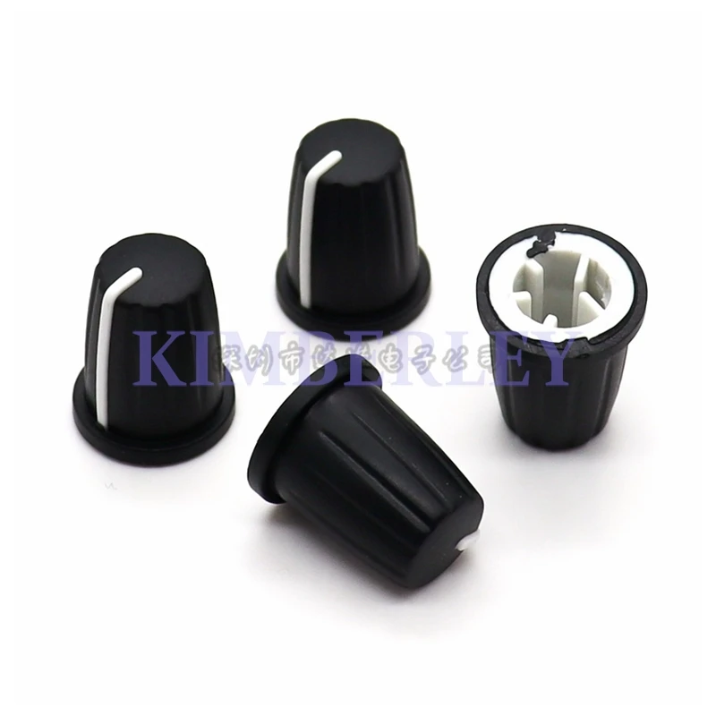 10PCS Rubber Half Shaft Knob Speed Control Switch Knob Cap D-axis Potentiometer Knob Cap Plastic Soft Rubber Knob Cap