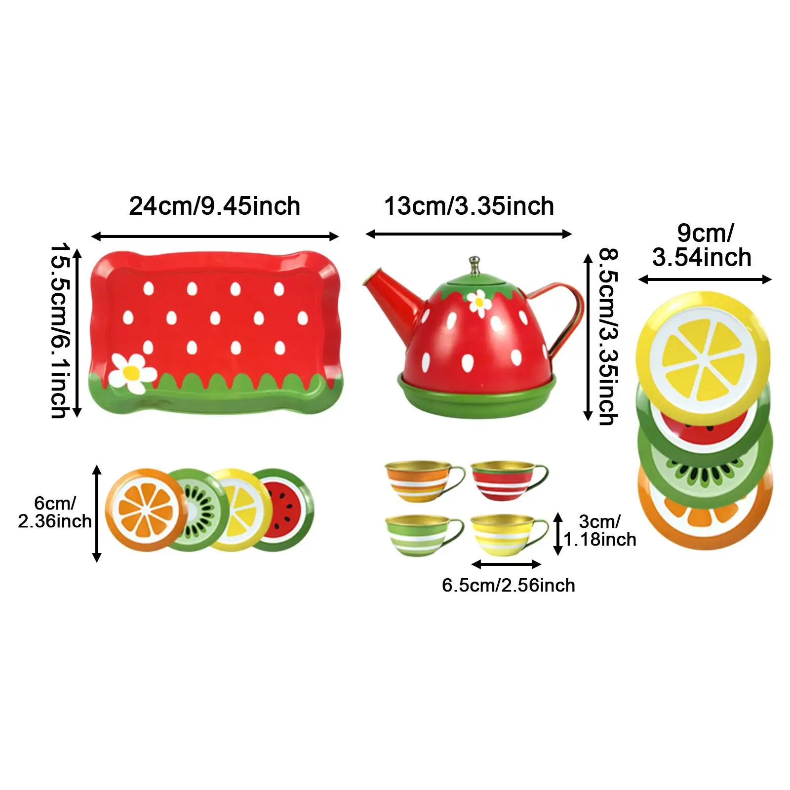 Kids Tea Set Afternoon Tea Playset Role Play Educational Princess Toys Teapot