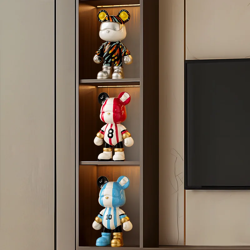 Violent Bear Decoration Set: Luxury, High-End Living Room Wine Cabinet, TV Cabinet, Drawer, Clothing Store Live Streaming Booth,