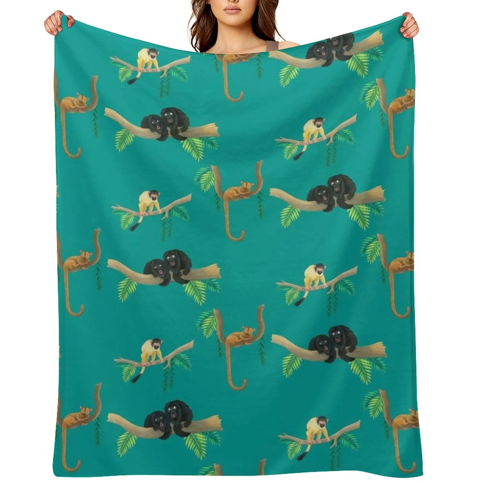 

funny monkeys Throw Blanket Heavy halloween Bed covers Decorative Throw Blankets
