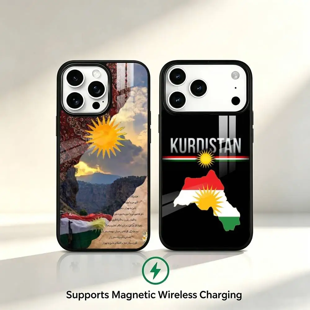 Bestselling K-Kurdistan F-Flag Logo  Phone Case For iPhone17,16,15,14,13,12,11 Plus,Pro Supports Magnetic Wireless Charging