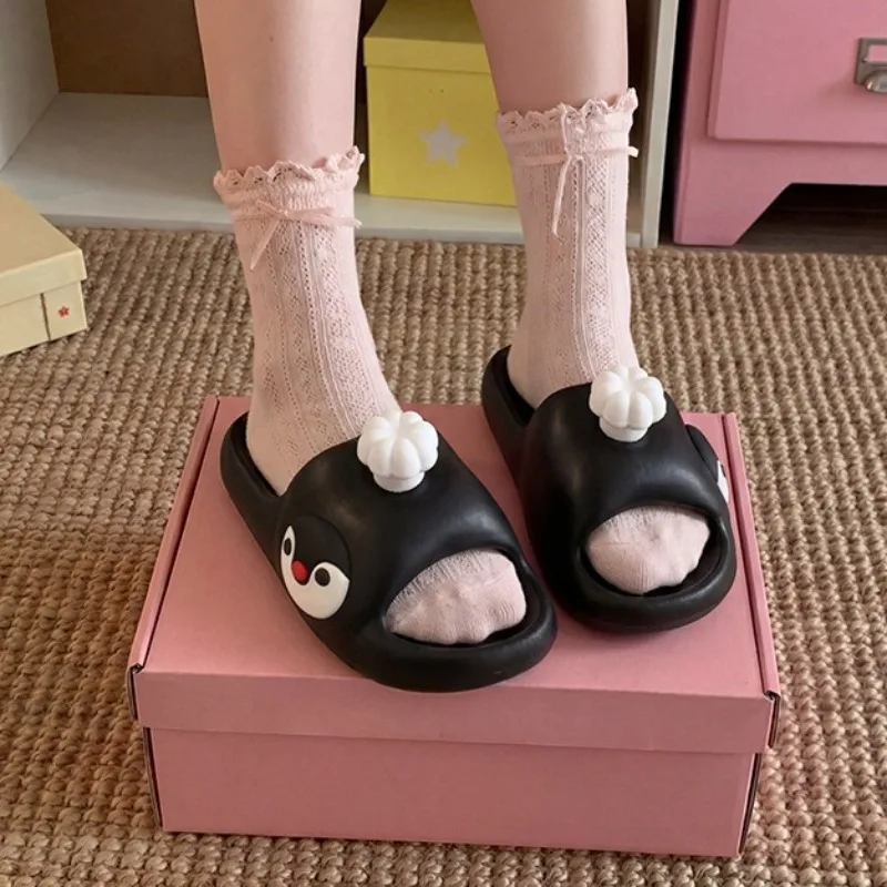 

Women Cartoon Slippers EVA Slides Platform Thick Sole Non Slip Cute Penguin Bathroom Shower Indoor Outdoor Summer Sandals Shoes