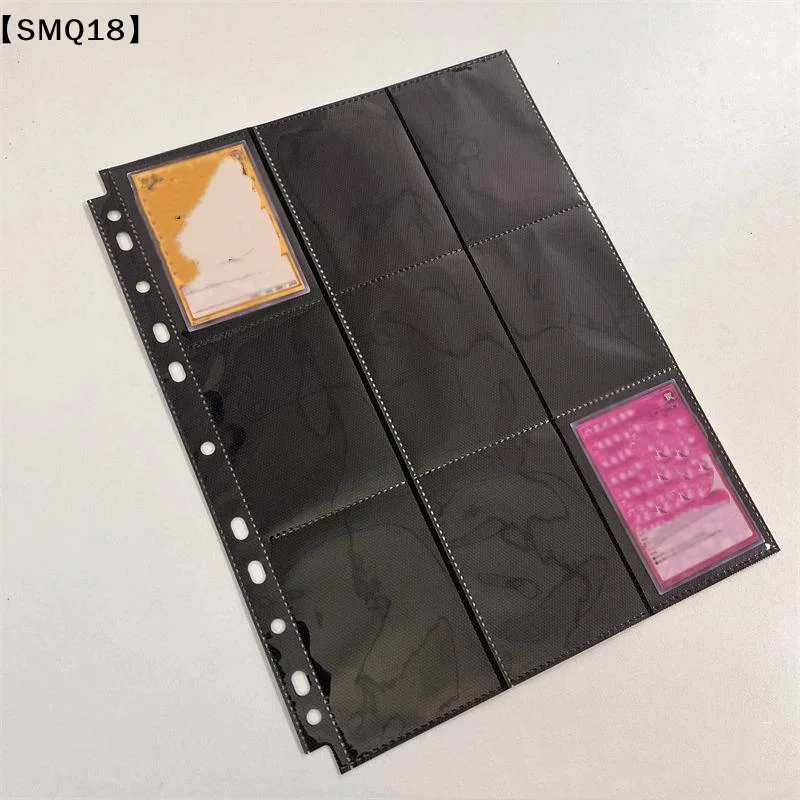 10Pack Black 9 Pocket A4 Trading Card Binder Pages Double Sided Side Load Pockets Fit 180 Game Cards【SMQ】