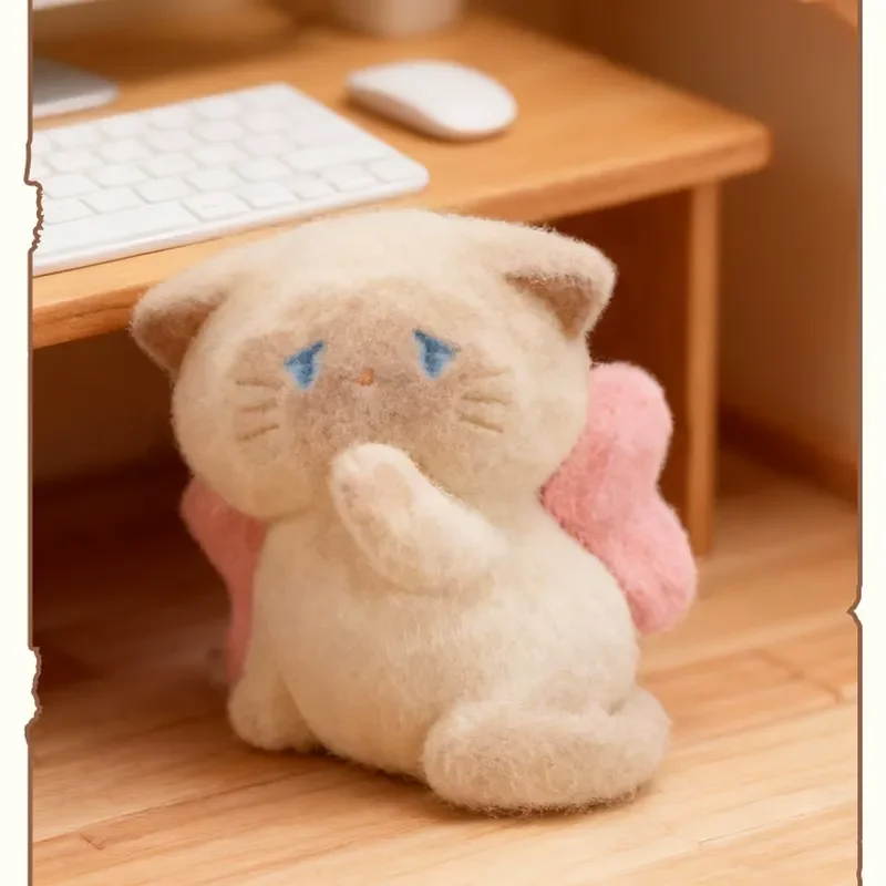 جديد أصيلة القط باي العاطفية يتدفقون صندوق أعمى لطيف الكرتون القط سطح المكتب الحلي هدية عيد ميلاد فتاة