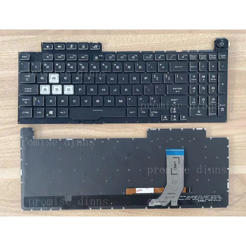 

Клавиатура M US с подсветкой для ASUS ROG Strix G17 G712 G712LWS G712LV G712LU, черная