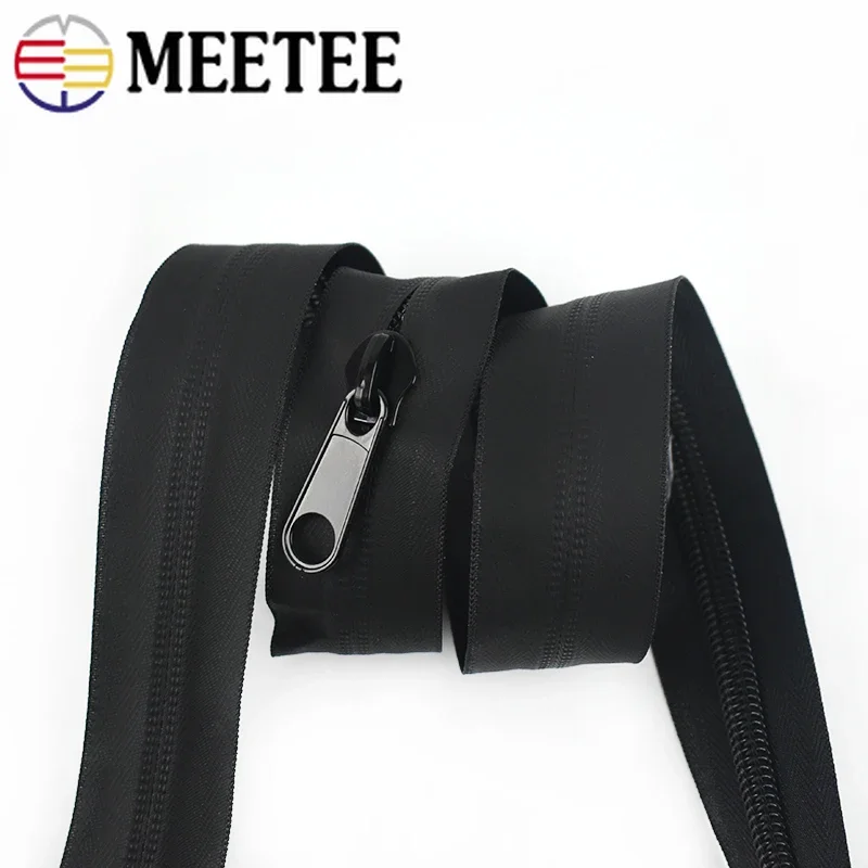 2/4M 10# Waterproof Zipper for Sewing with Sliders Reverse Nylon Ziper Invisible Coil Zip Clothes Zippers Closure Accessories