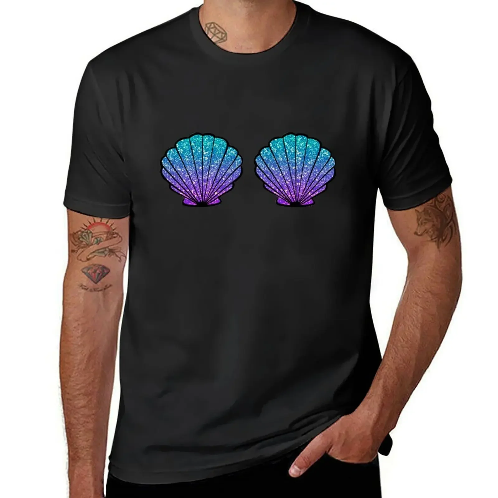 Mermaid sea shell costume T-Shirt man clothes hippie clothes shirts graphic tees T-shirt men