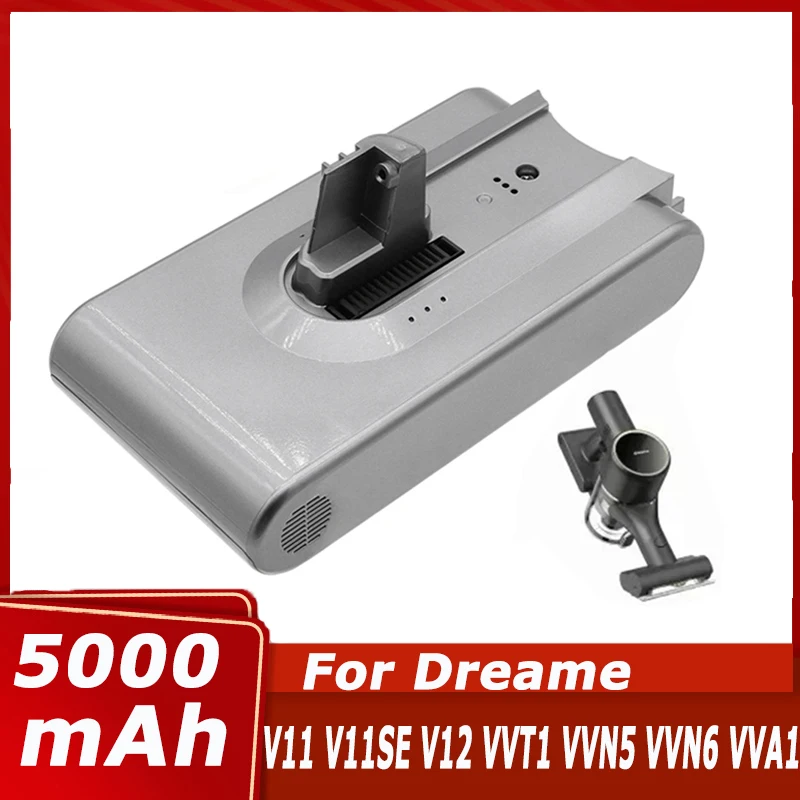 Batteria di ricambio per aspirapolvere portatile originale, compatibile con Dreame 25.2V 5000mAh V11 V11SE V12 VVT1 VVN5 VVN6 VVA1 V12Pro
