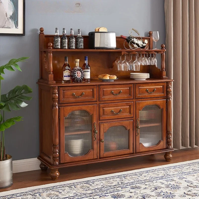

household all-solid wood sideboard multi-functional storage cabinet
