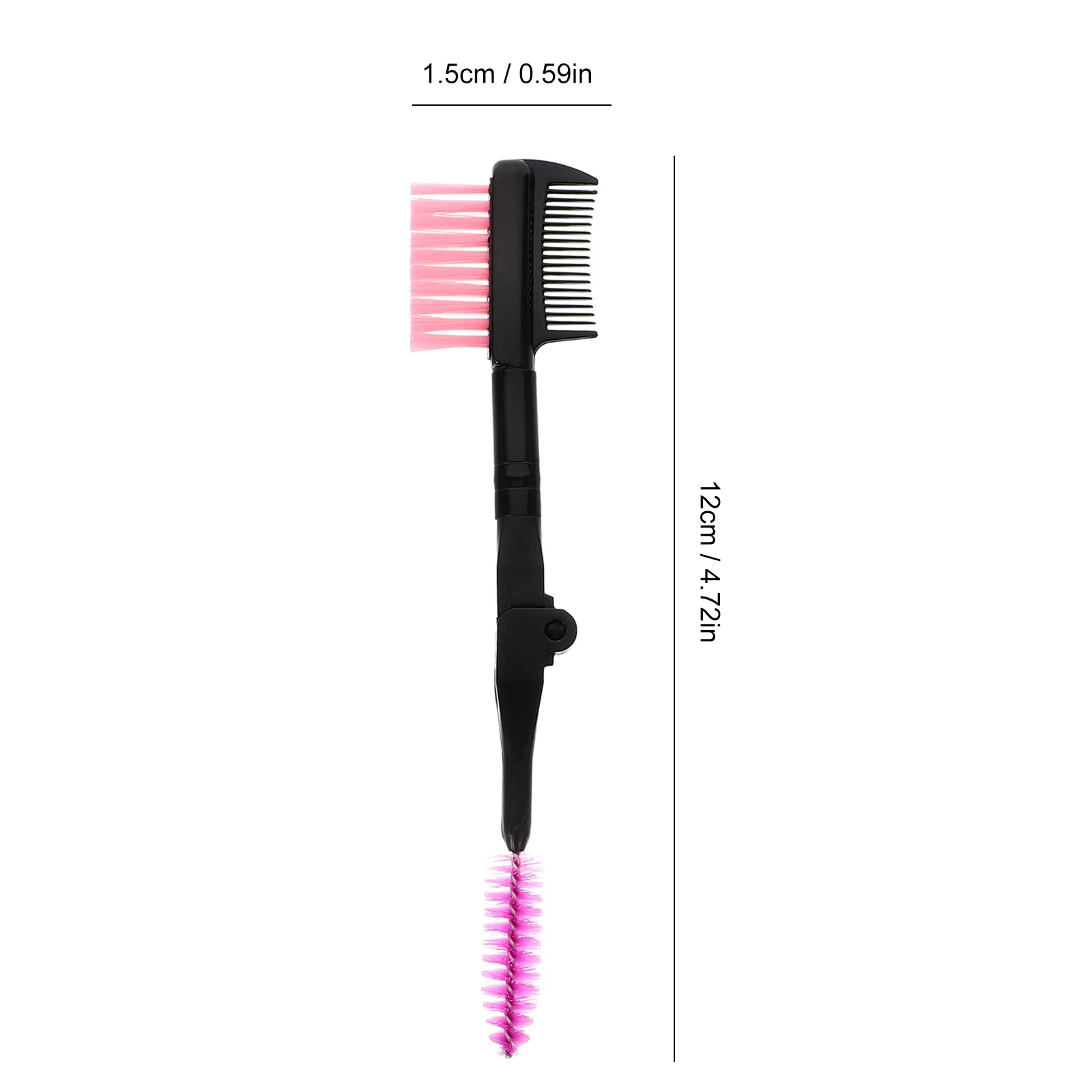 Peine para cejas plegable, rizador de pestañas de doble cabeza, herramienta de cuidado de cejas duradera portátil, cepillo de moda para mujeres y niñas, 3 uds.