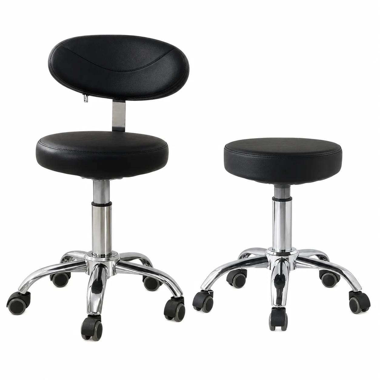 Rotating Height-Adjustable Beauty Chair for Technicians and Nail Care