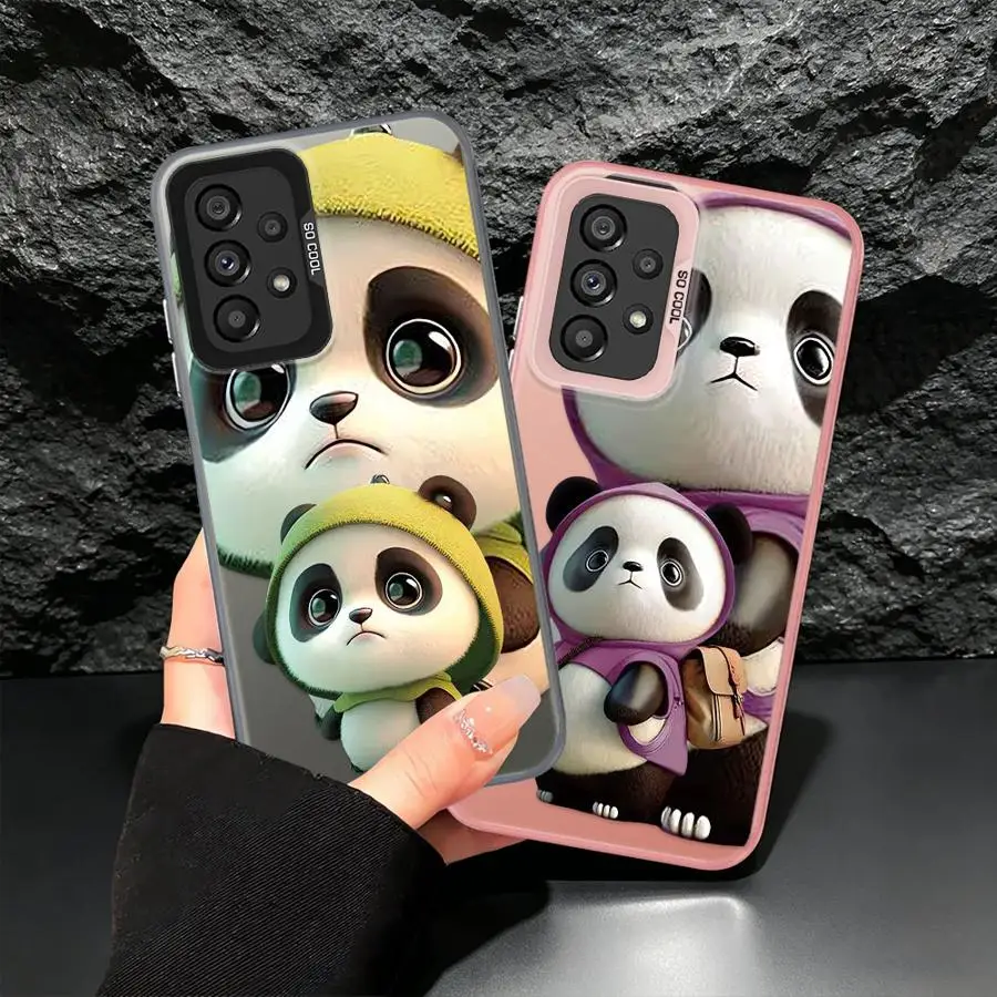 Case for Samsung Galaxy A57 A23 A35 A37 A24 A25 A17 A20s A12 A13 A14 A15 A16 A26 A34 Phone Cover Cartoon Panda