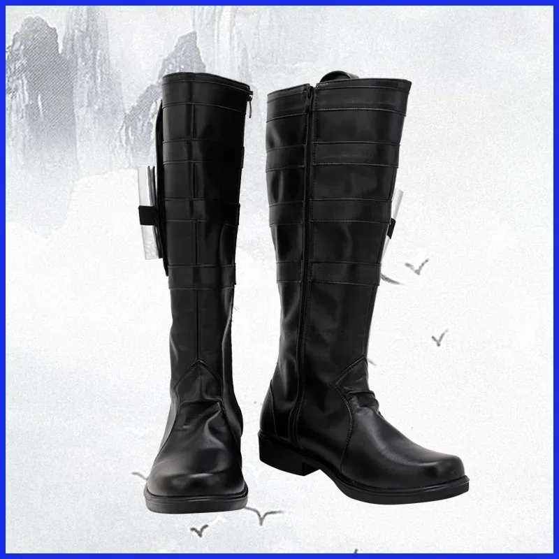 

2025 11 Cara Dune Halloween Carnival Boots PU Leather Shoes Anime Cosplay Props Custom Made