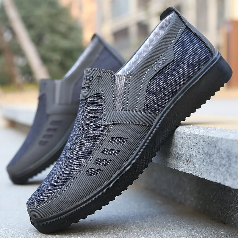 

Mens Lightweight Canvas Slip On Sneakers Anti Slip Cushioned Loafers Retro Design for Daily Outdoor Commute 2025