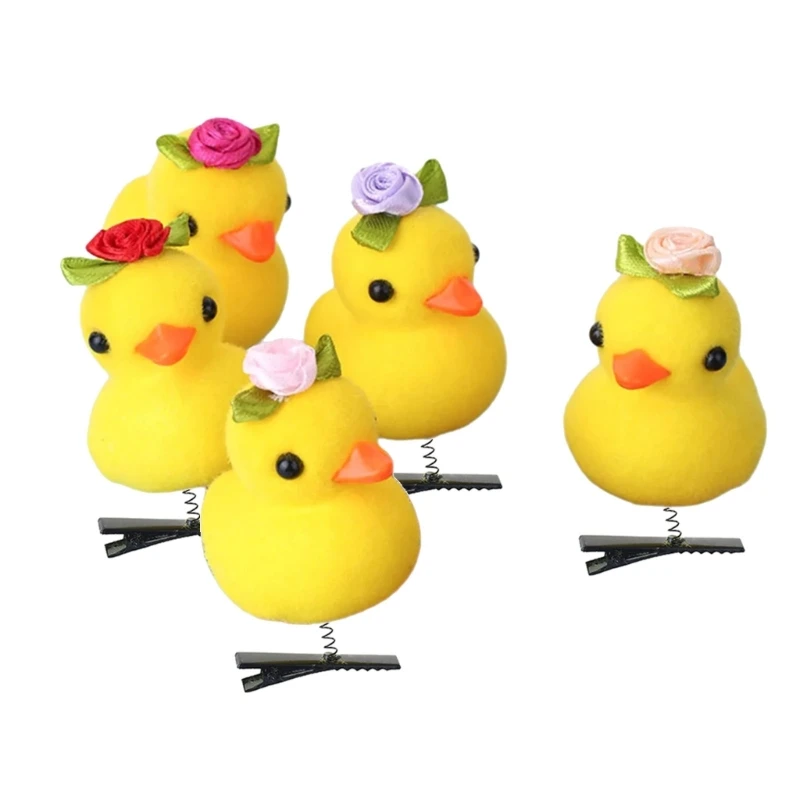 Little Yellow Duck Hairpin Side Clips for Women Girls Cartoon Shaped Hair Clip Headwear Headdress Hair Drop shipping