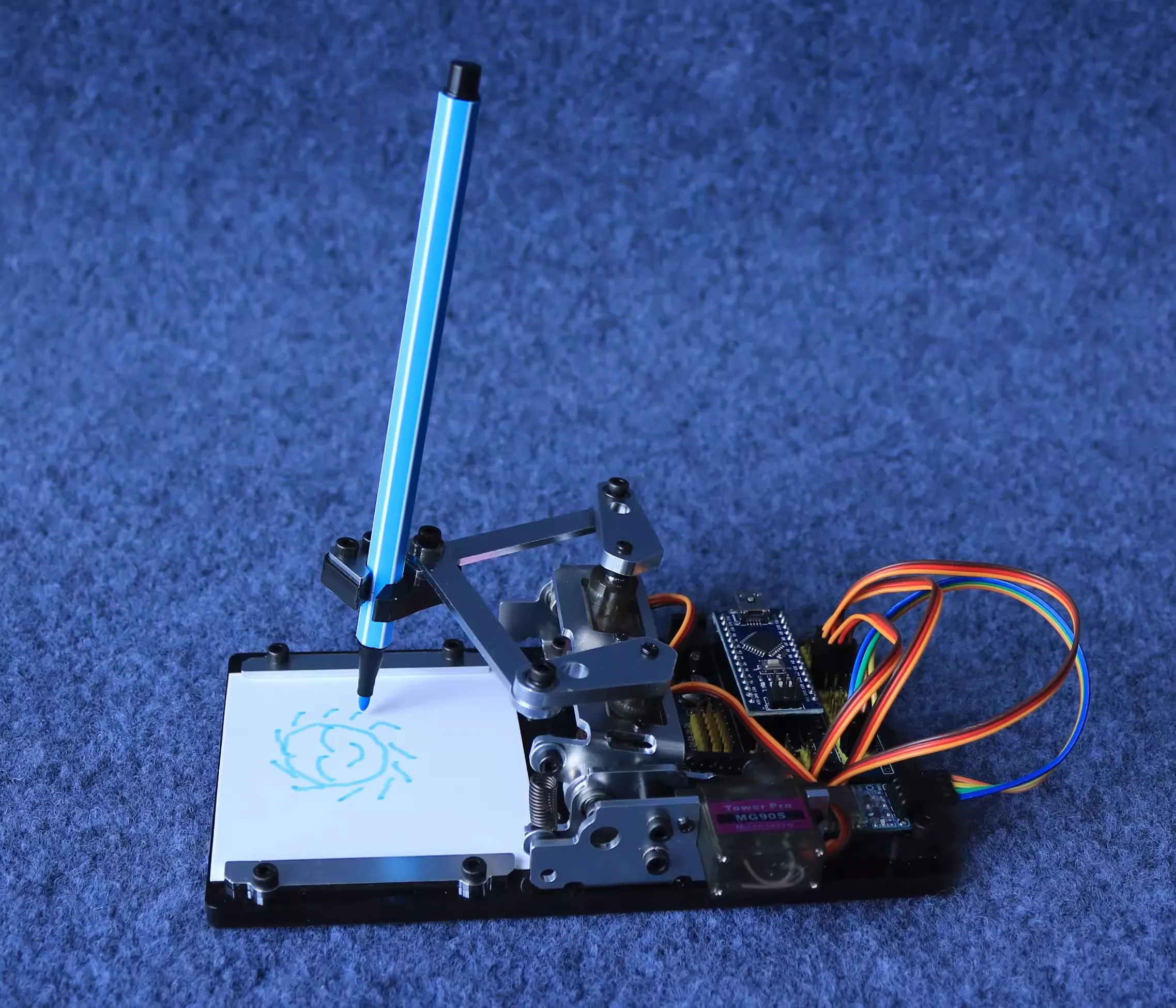 Drawbot-Robot manipulador MG90S, máquina de dibujo por aplicación, para Arduino, Kit DIY