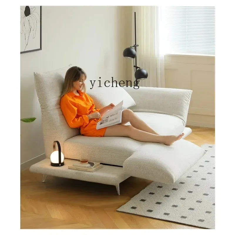 Multifunctional Sofa Modern Simple Deformation Rotating Backrest Small Apartment Straight Row Fabric Sofa