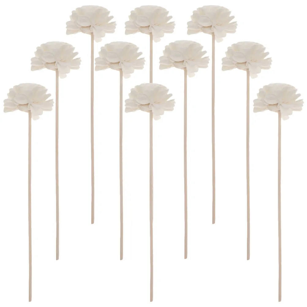 10Pcs Reed Diffuser Sticks Artificial Flower Design Aromatherapy Stick Essential Oil Diffuser Refill for Home Room Decoration