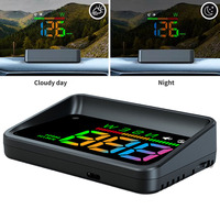 Car HUD Head-Up Display GPS LED Digital Speedometer Windshield Projector Speed Alarm Function Automatic And Adjustable Brightnes