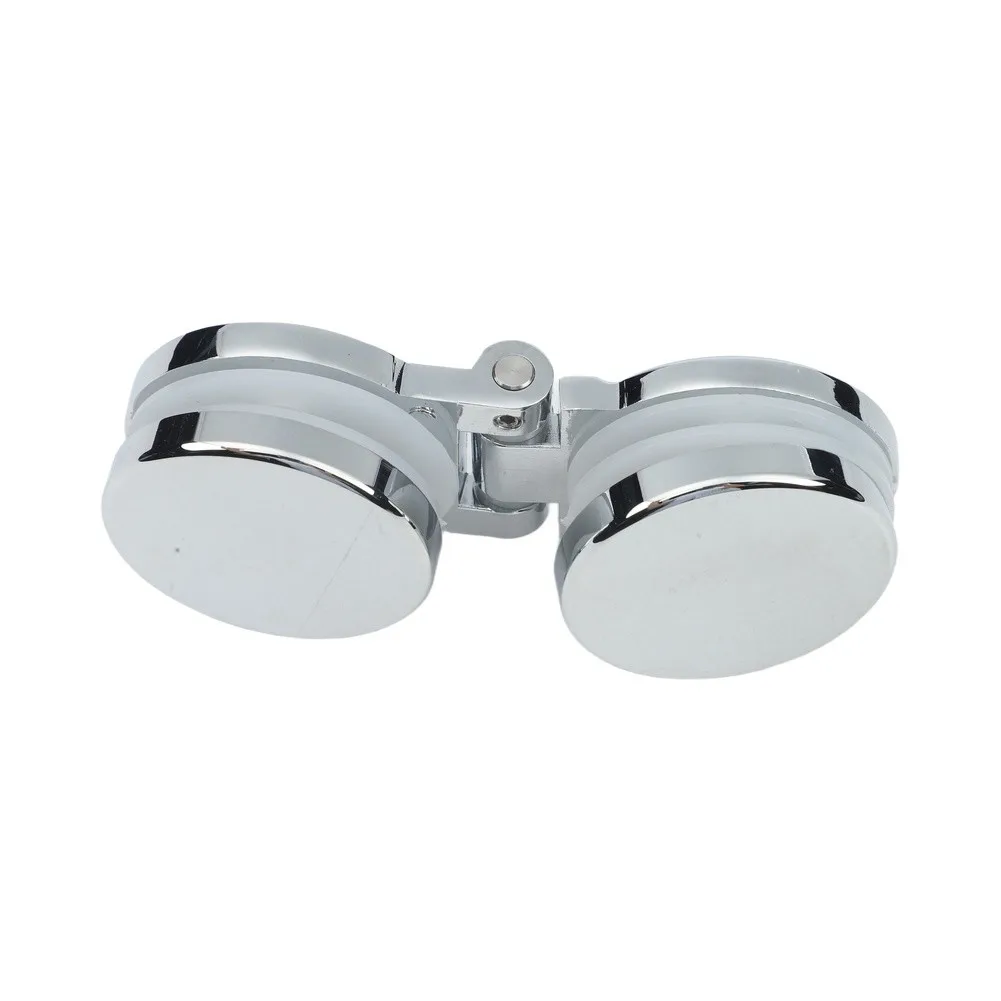 Zinc Alloy Frameless Glass Hinge for Sink Shower Tray Screen Including Screw Clamp and Corner Clamp for Mirror Installation