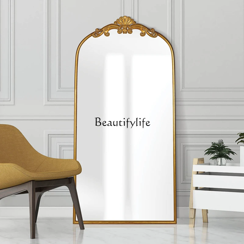 مرآة فرنسية كلاسيكية كاملة الطول يمكن تركيبها على الحائط مرآة كاملة الطول، مثبتة على الحائط المنزلي #2