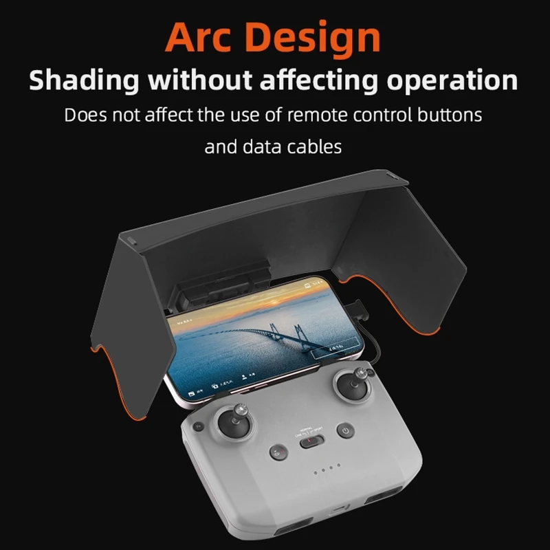R91A Phone Tablet Sun Shade Compatible with Mavic 3/AIR 2/2S/Mini 2/Mini 3 Pro RC Drones Controller Folding Monitor Cover