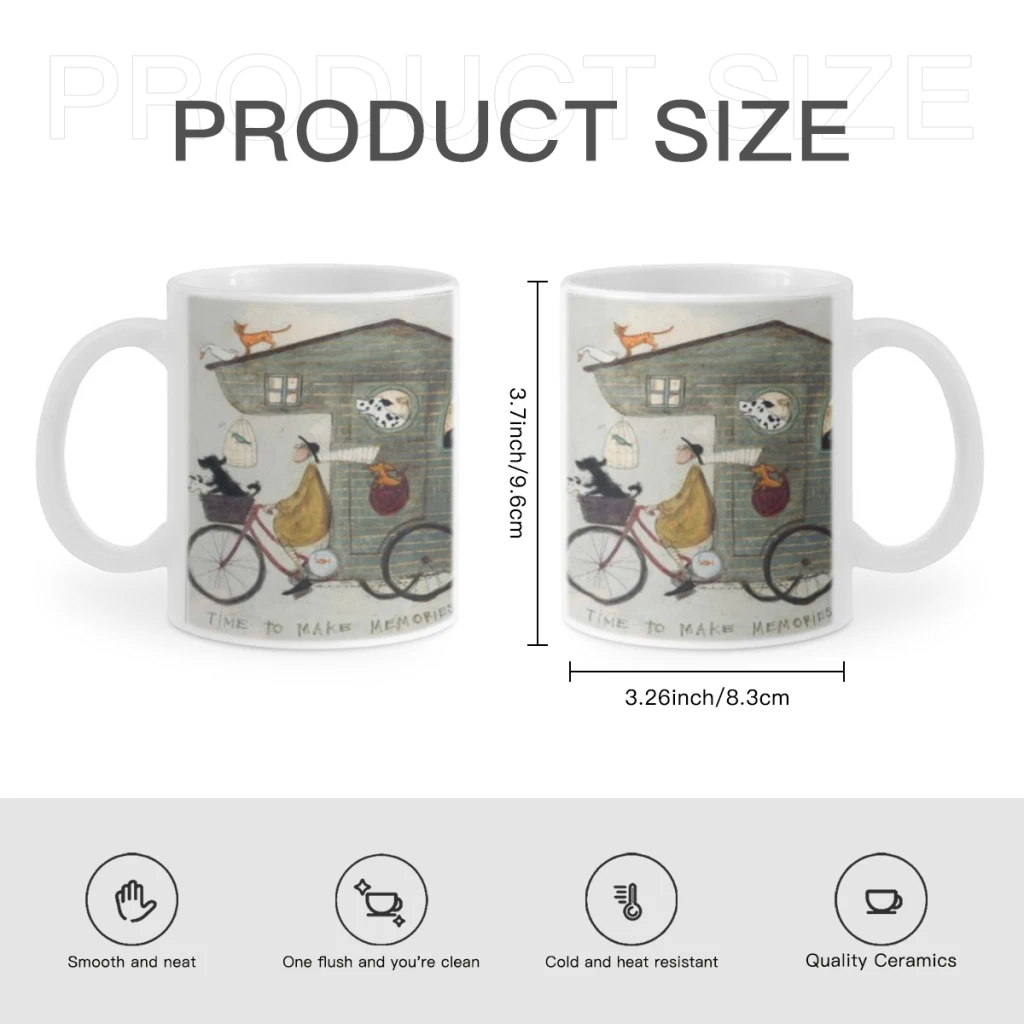 Sam Toft Abstract Landscape Love Dogs Pet Ceramic Mug Cute Coffee Tea Milk Stave Mugs And Cups with Handle Novelty Gifts