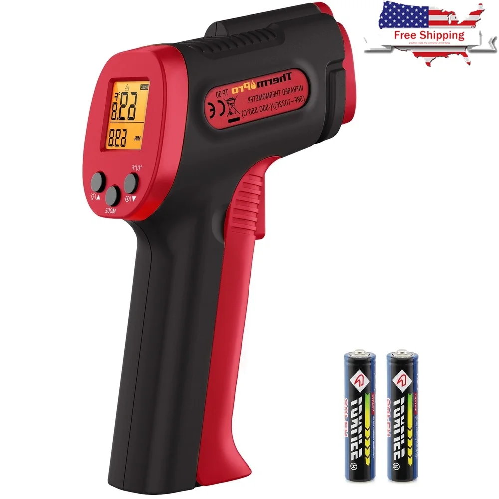 

Infrared Thermometer Gun Non Contact Digital Temperature Scanner Laser Pyrometer Grill Pizza Oven HVAC Kitchen Cooking Pool