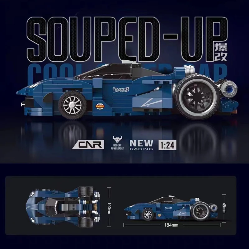 DECOOL Souped-Up Supercar Building Blocks Retro Motorcycles Technical Car Tuning Model Bricks Toys For Children's Boys Gifts