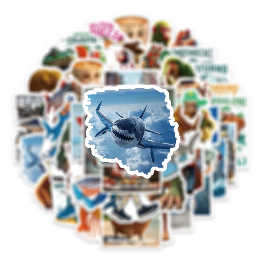 

10/30/50pcs Tung Tung Sahur Abstract Animals Stickers DIY Skateboard Phone Notebook Bike Laptop Italian Brainrot Cartoon Sticker