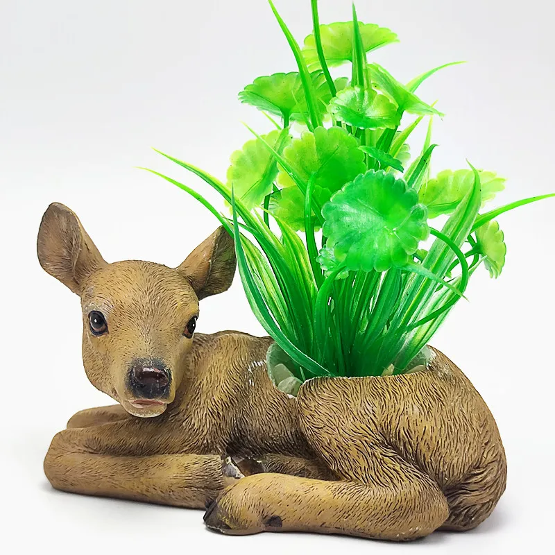 

Silicone Mold Christmas Deer Vase Plant Succulent Making Resin Concrete Vase Cactus Silicone Mold Home Decor Tool