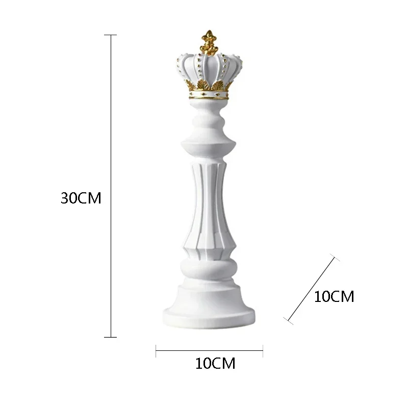 Customizable Resin International Chess Figurine for Interior King Knight Sculpture, Home Desktop Decor, Living Room