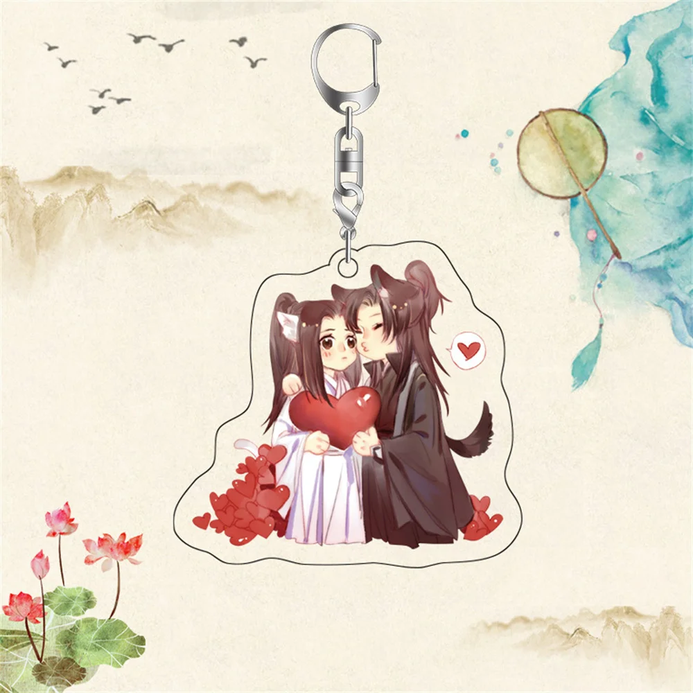 6cm Cute Anime Scum Villain Self Saving System Acrylic Keychain Shen Qingqiu Luo Binghe Cosplay Bag Pendant Decoration Cartoon