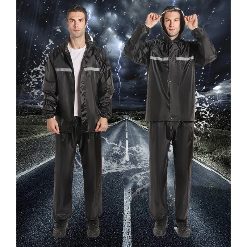 Raincoat and Rainpants Suit Full Body Rainstorm Prevention Electric Bicycle Motorcycle Takeaway Riding Reflective Split Raincoat