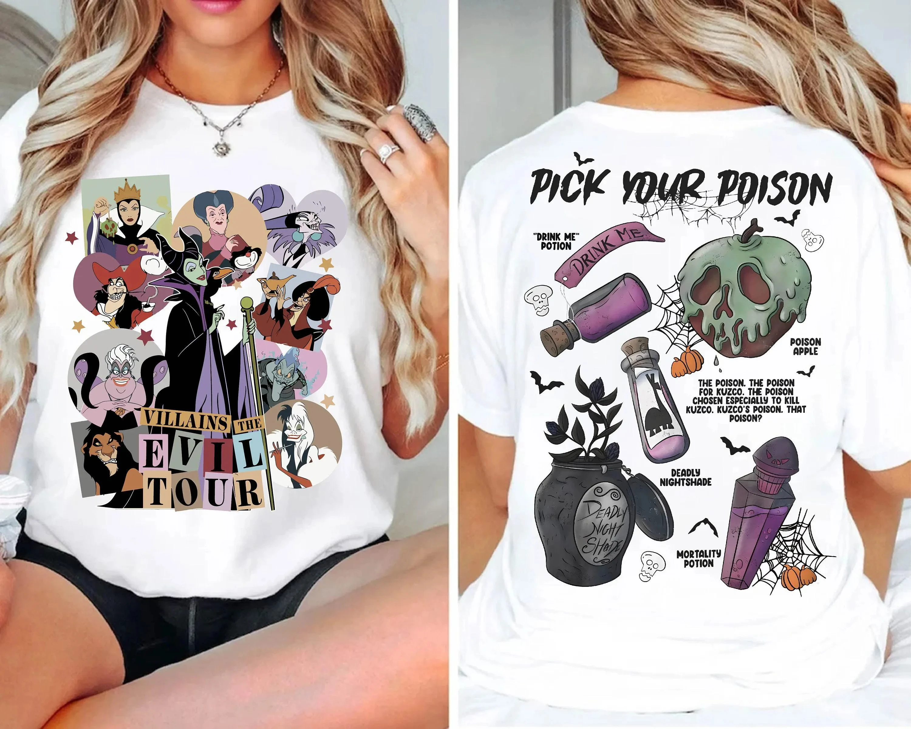 Women Villains Pick Your Poison Shirt Magic Kingdom Villains Shirt Maleficient Evil Tour Shirt Disney Villains Shirt Bad Witches